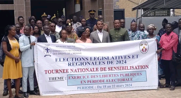 Togo/Golfe7 : La CNDH sensibilise sur l’exercice des libertés publiques en période électorale