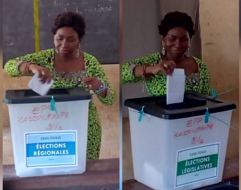 Togo/Jour de vote du double scrutin : Rose Kayi Mivedor vote dans son quartier d’enfance