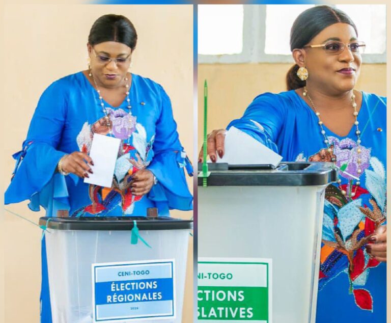 Togo/Élections Législatives et Régionales : Yawa Djigbodi Tsègan a accompli son devoir citoyen à l’EPP Kpélé-Agavé