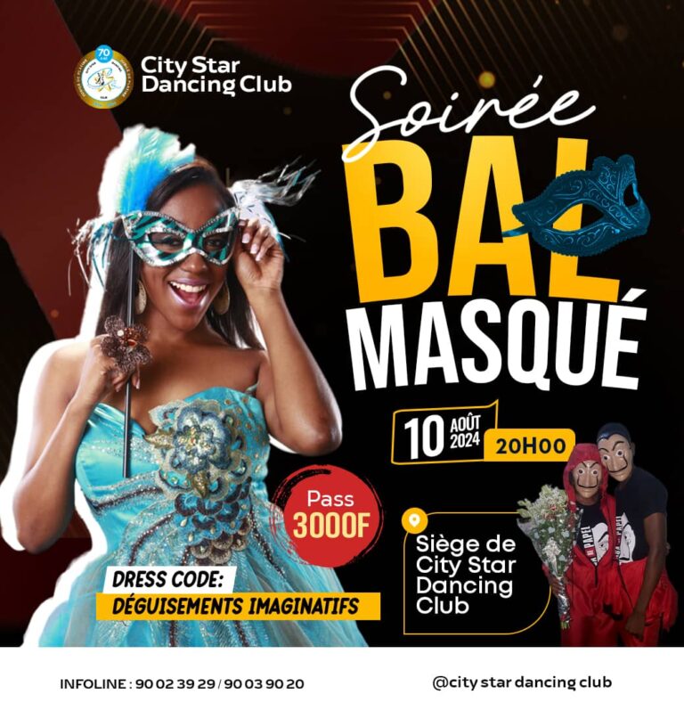 City Star de Lomé en soirée bal masqué le 10 août prochain !!!