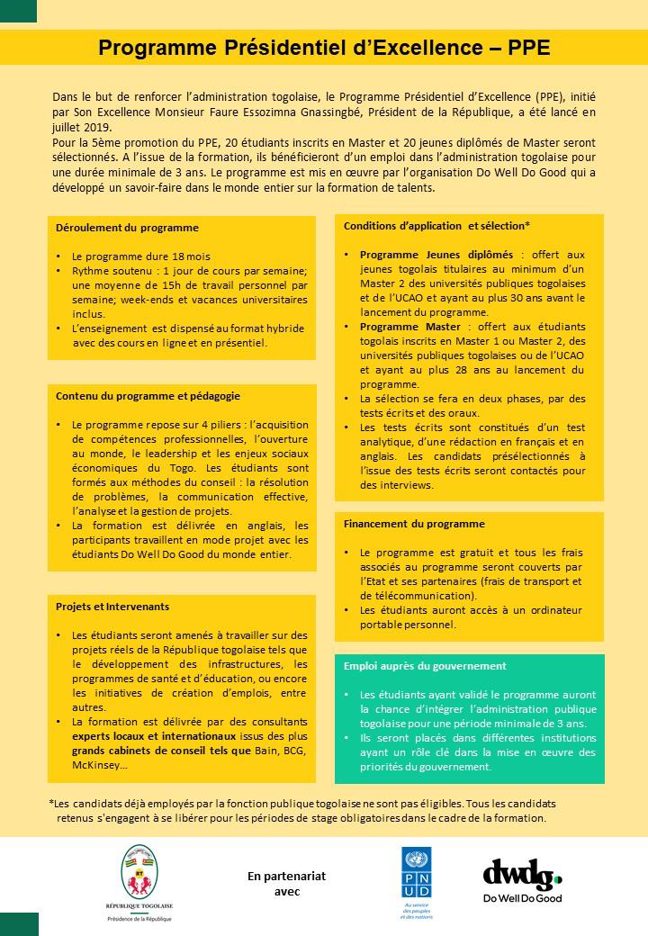Programme Ppep 5ème promotion du PPE : Les inscriptions sont ouvertes jusqu’au 16 ...