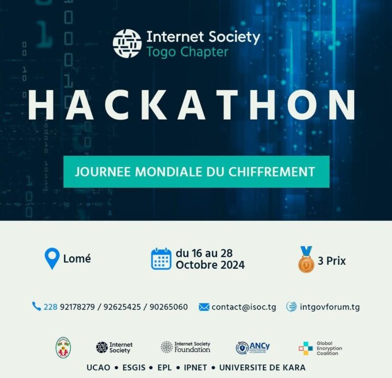 Journée Mondiale du Chiffrement 2024: ISOC Togo et l’ANCY organisent un hackathon doté de prix