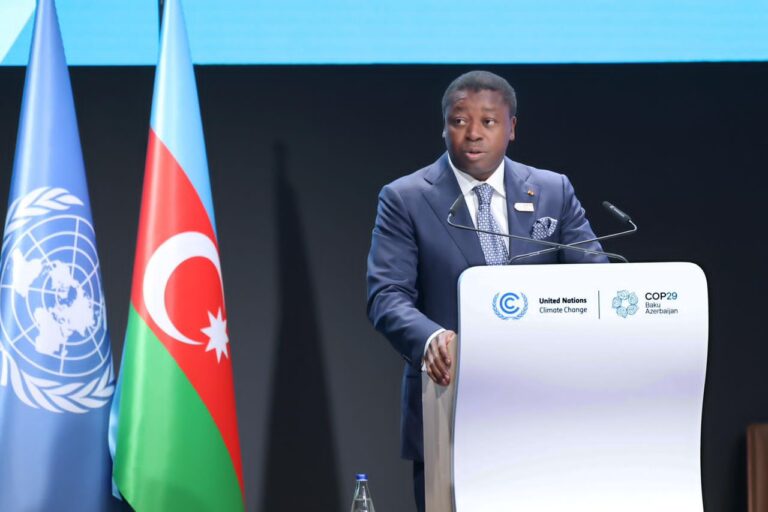 COP29 : Faure Gnassingbé propose des mesures innovantes pour l’action climatique mondiale