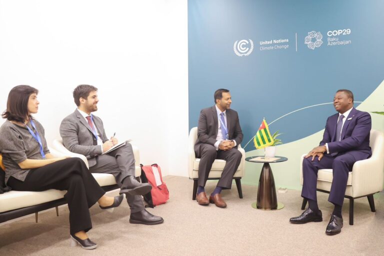 COP29 : Faure Gnassingbé mobilise les partenaires internationaux pour l’action climatique