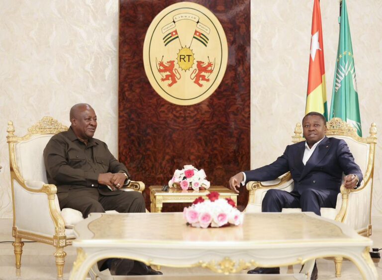 Renforcement des relations Togo-Ghana : Faure Gnassingbé reçoit le Président élu John Dramani Mahama