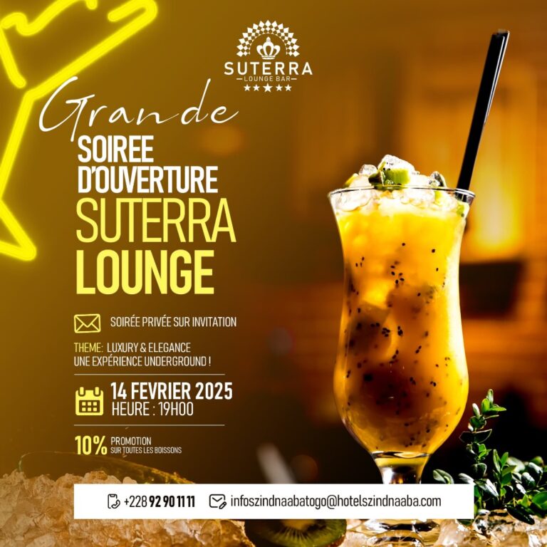Togo: Lounge & Bar voit le jour au Zind Naaba Hôtel Lomé – Casablanca