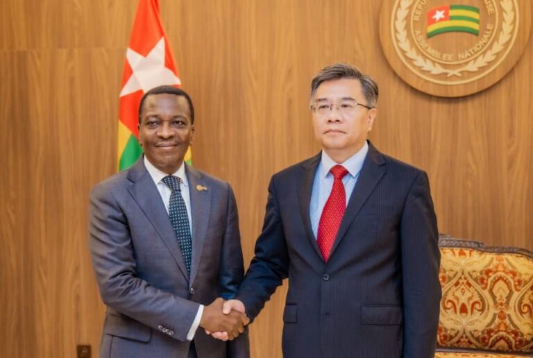 Togo: Audience d’adieu de Chao Weidong à Sevon-Tépé Adédzé