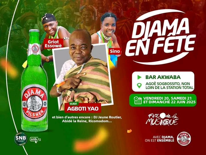 Togo : Djama enflamme Agoè Sogbossito pour la fête de la musique 2025 !