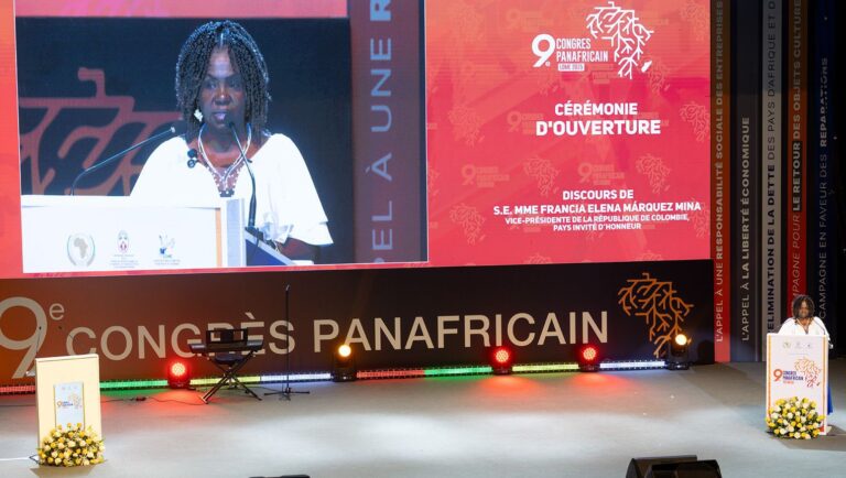 9ᵉ Congrès panafricain à Lomé : « […], transformer des années d’injustice, d’inégalité raciale, des années d’oppression et d’exclusion », Francia Elena Márquez Mina