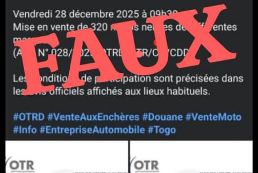 OTR : Alerte rouge contre les fausses ventes aux enchères de motos en ligne