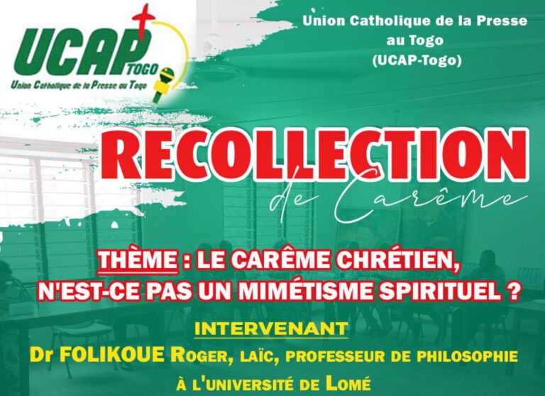UCAP-Togo : une récollection pour raviver l’esprit du Carême