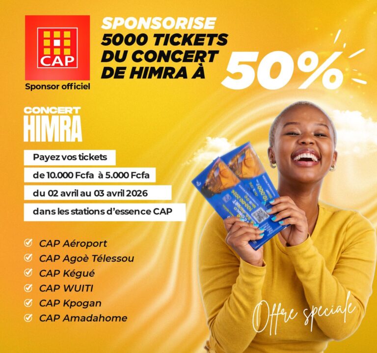 Concert Hirma : Cap Togo offre le ticket grand public à prix réduit